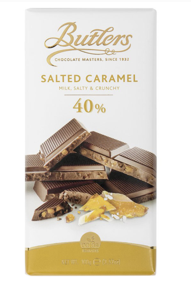 Шоколад мол BUTLERS 40% сол карам 100г